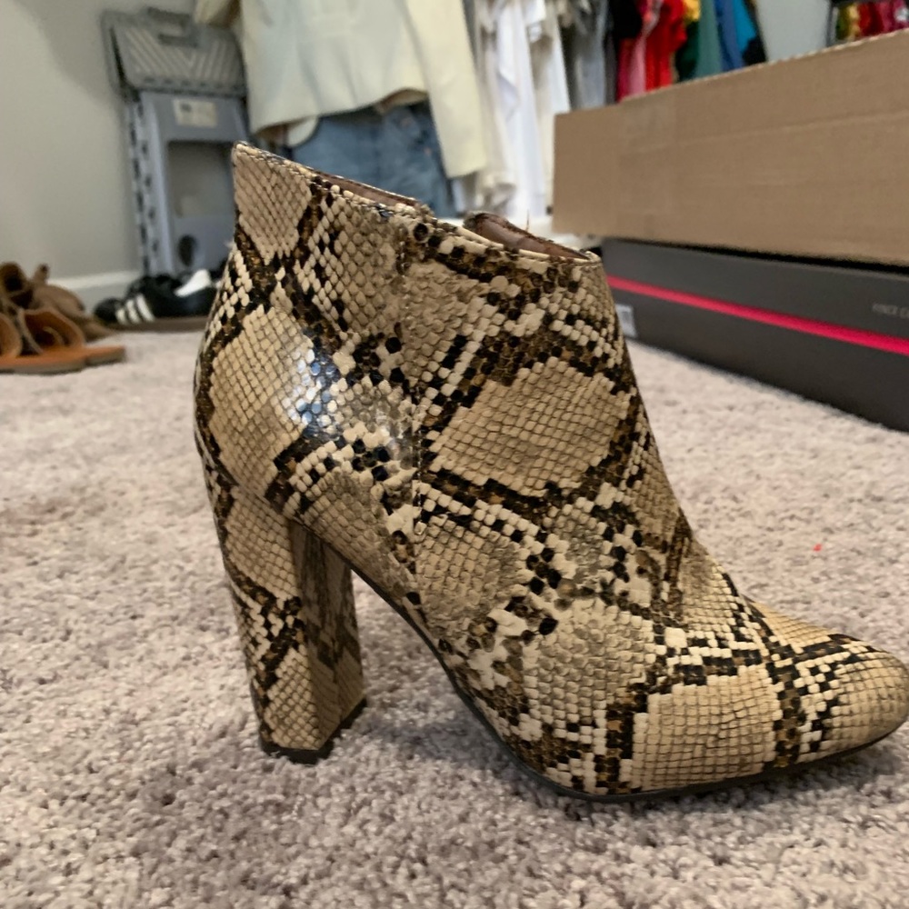 Snakeskin Booties